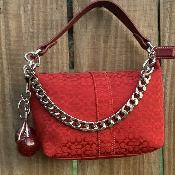 Coach Vintage Red Soho Hobo Bag - Picture 14 of 16